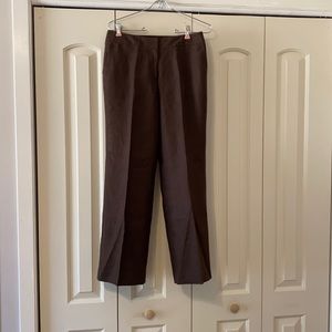 Talbots Petite Heritage Wide Leg Brown Pant Size 4